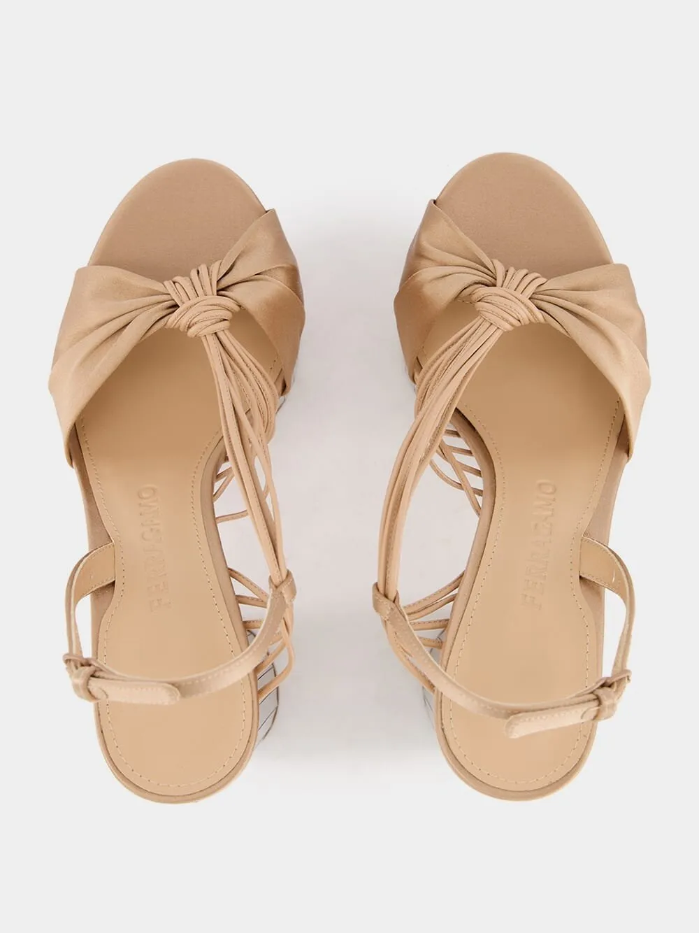 Platform Sandal With Mirrored Heel