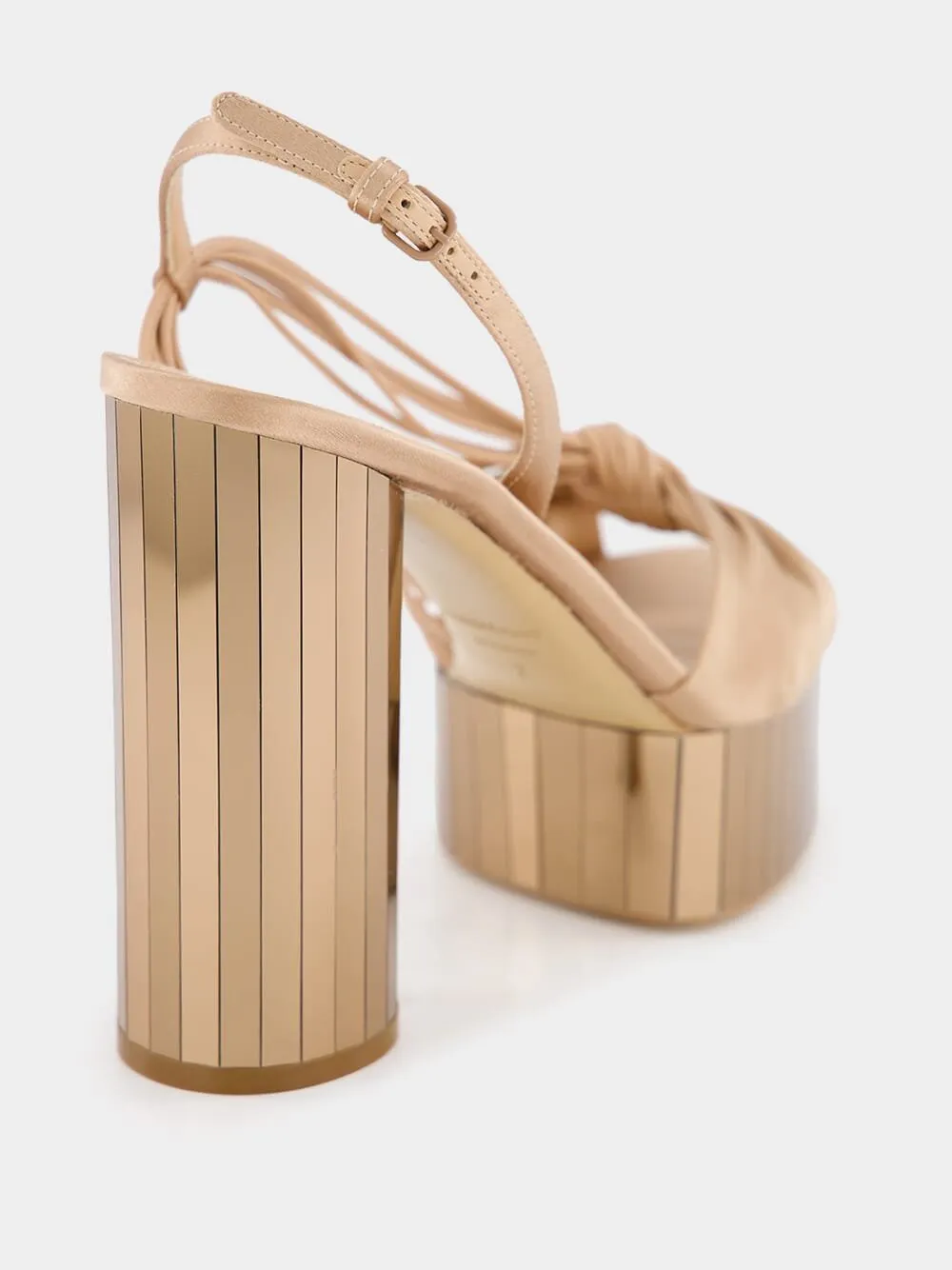Platform Sandal With Mirrored Heel