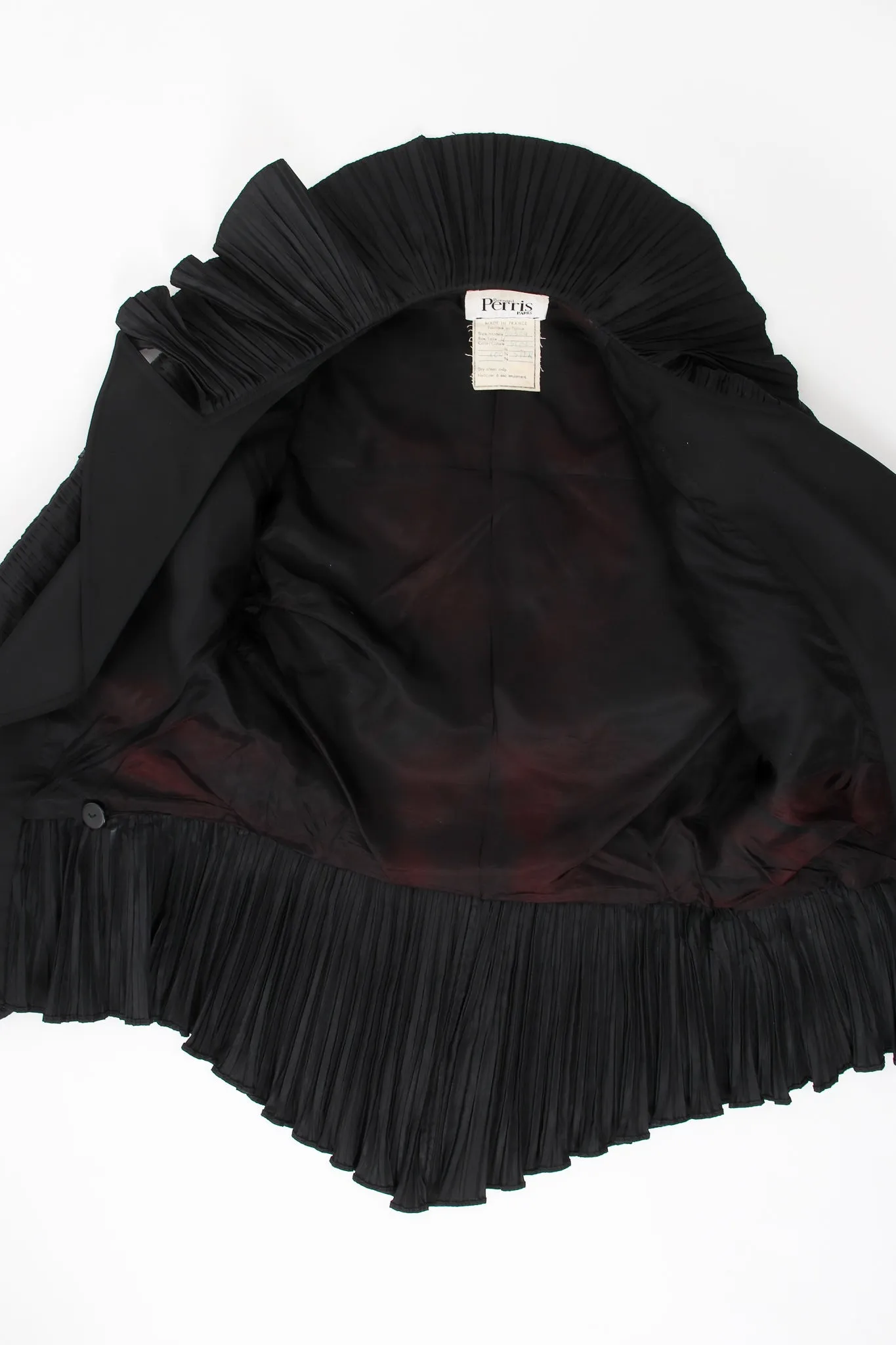 Pleated Peplum Collar Jacket