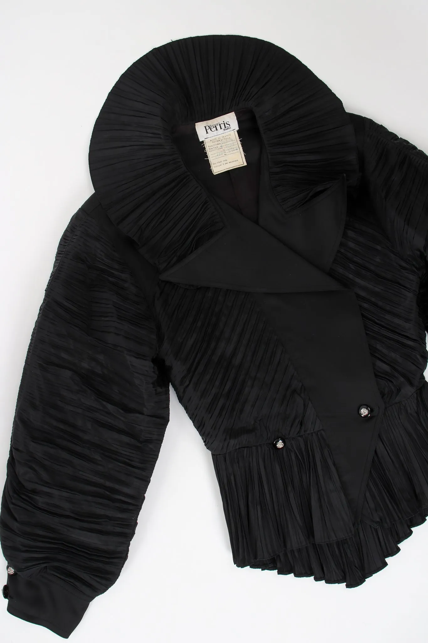 Pleated Peplum Collar Jacket