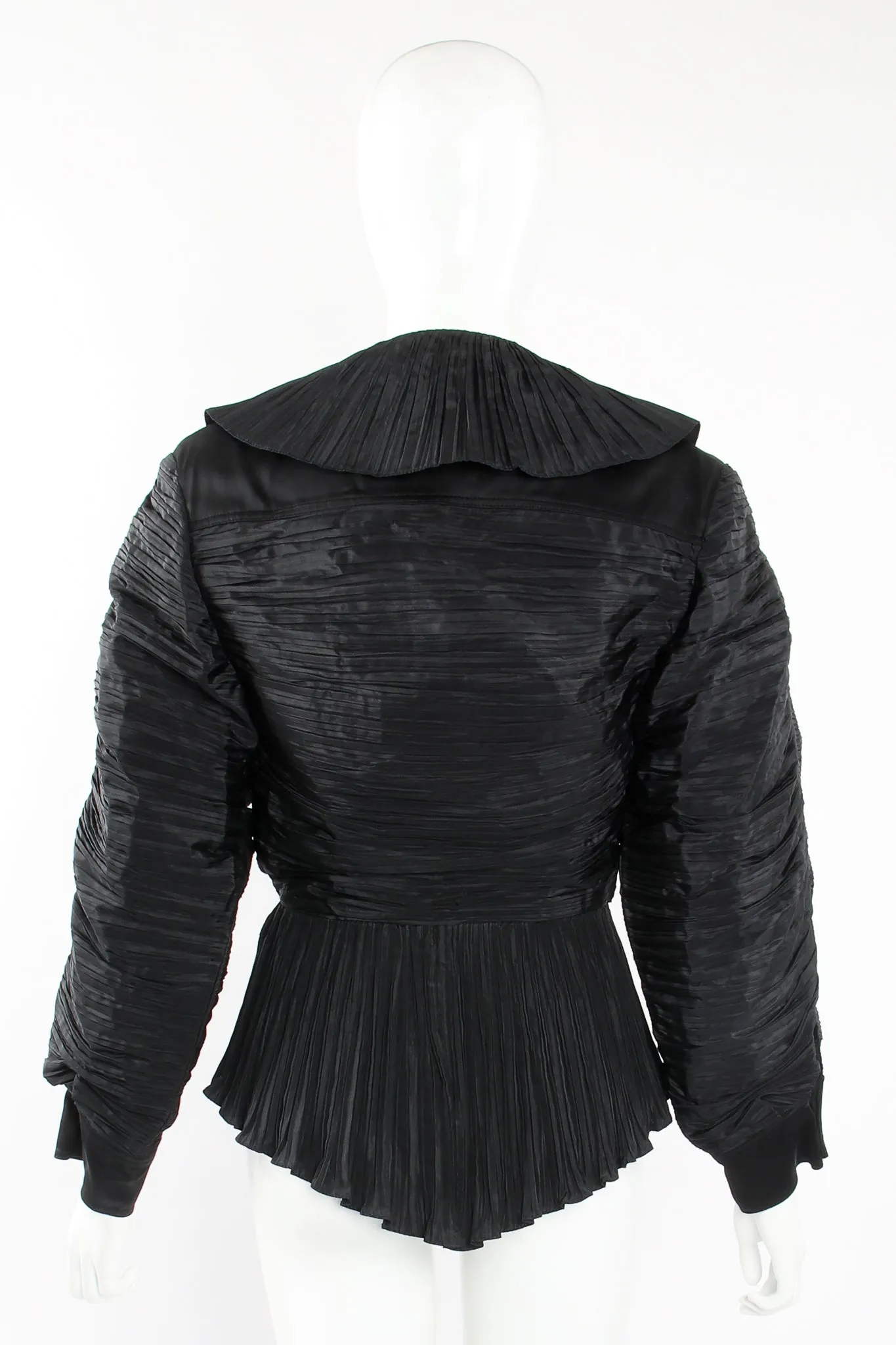 Pleated Peplum Collar Jacket