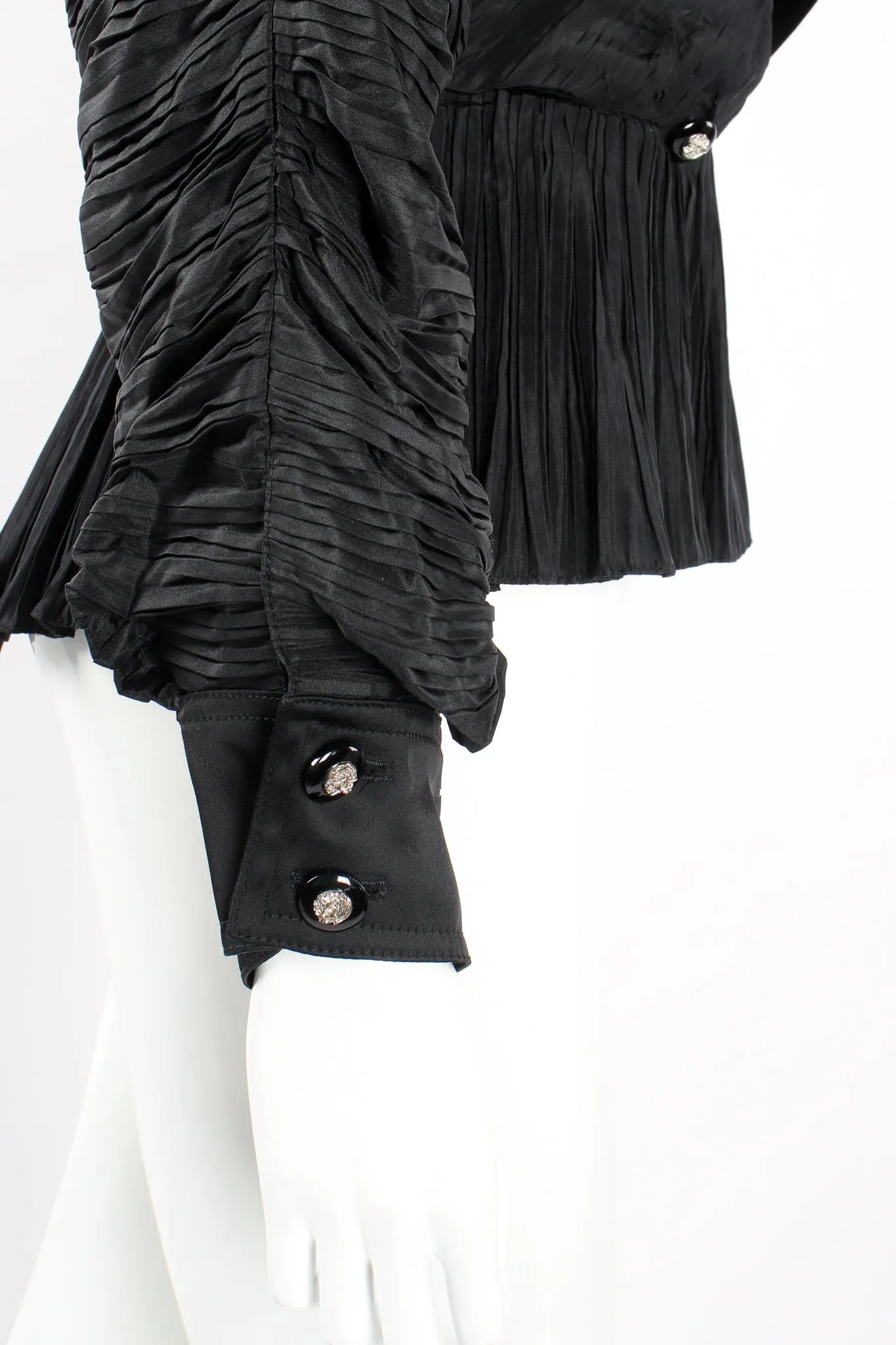 Pleated Peplum Collar Jacket