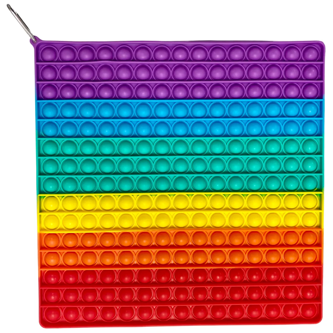 Pop It Huge Rainbow Square Fidget Toy