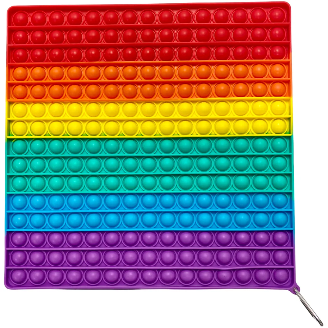 Pop It Huge Rainbow Square Fidget Toy
