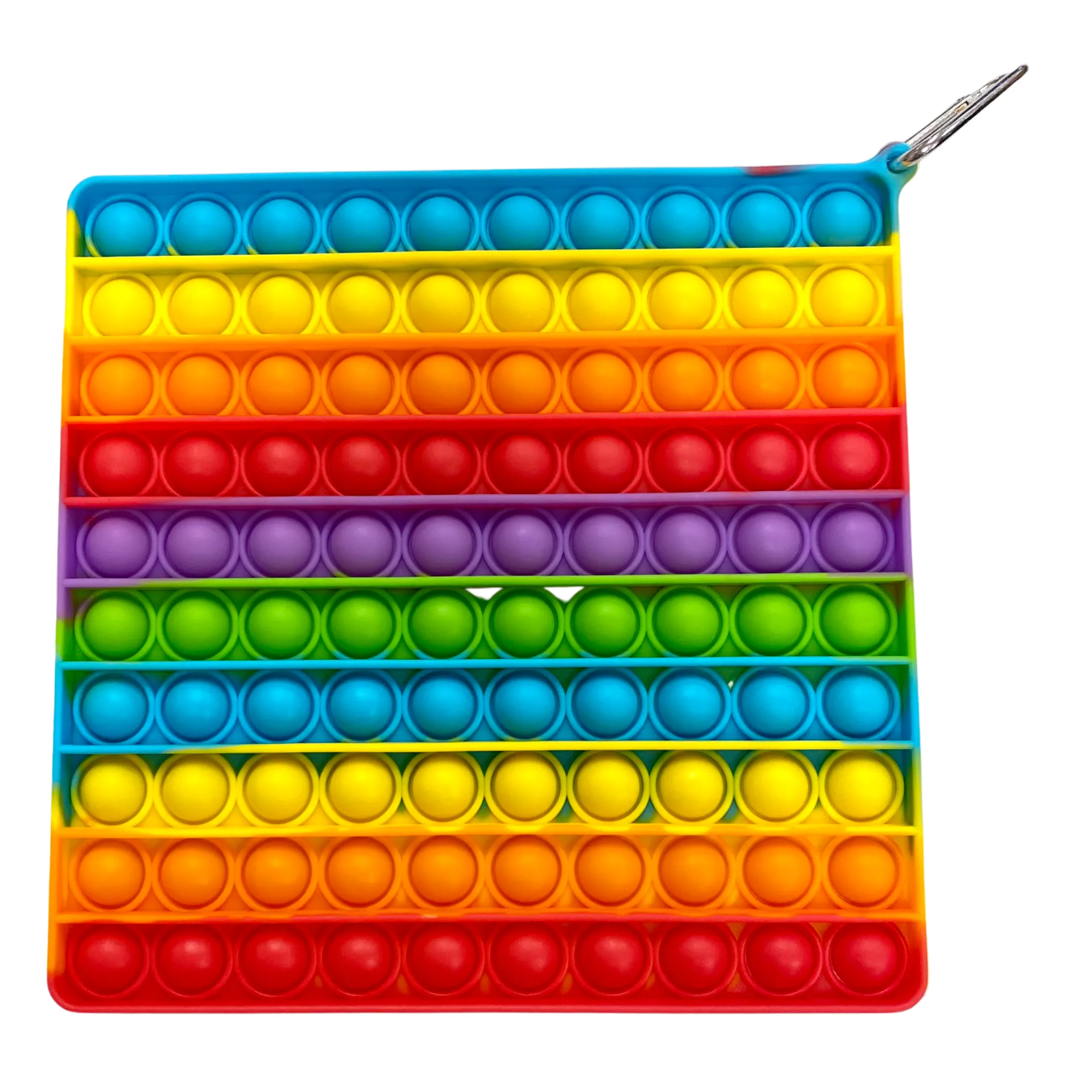 Pop It Jumbo Bright Rainbow Square Fidget Toy