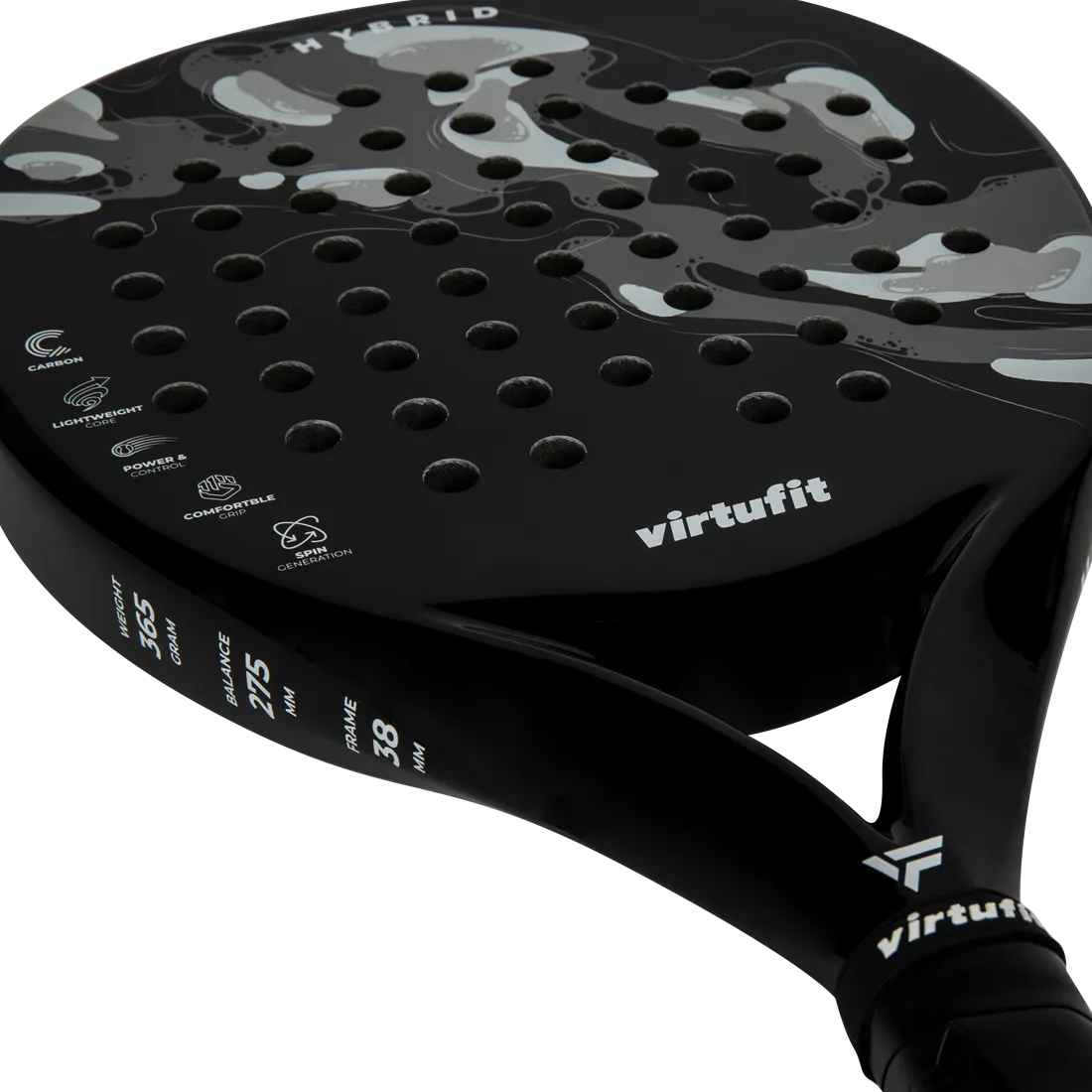 Racheta de Padel VirtuFit Hybrid Padel Racket- Negru- Gri