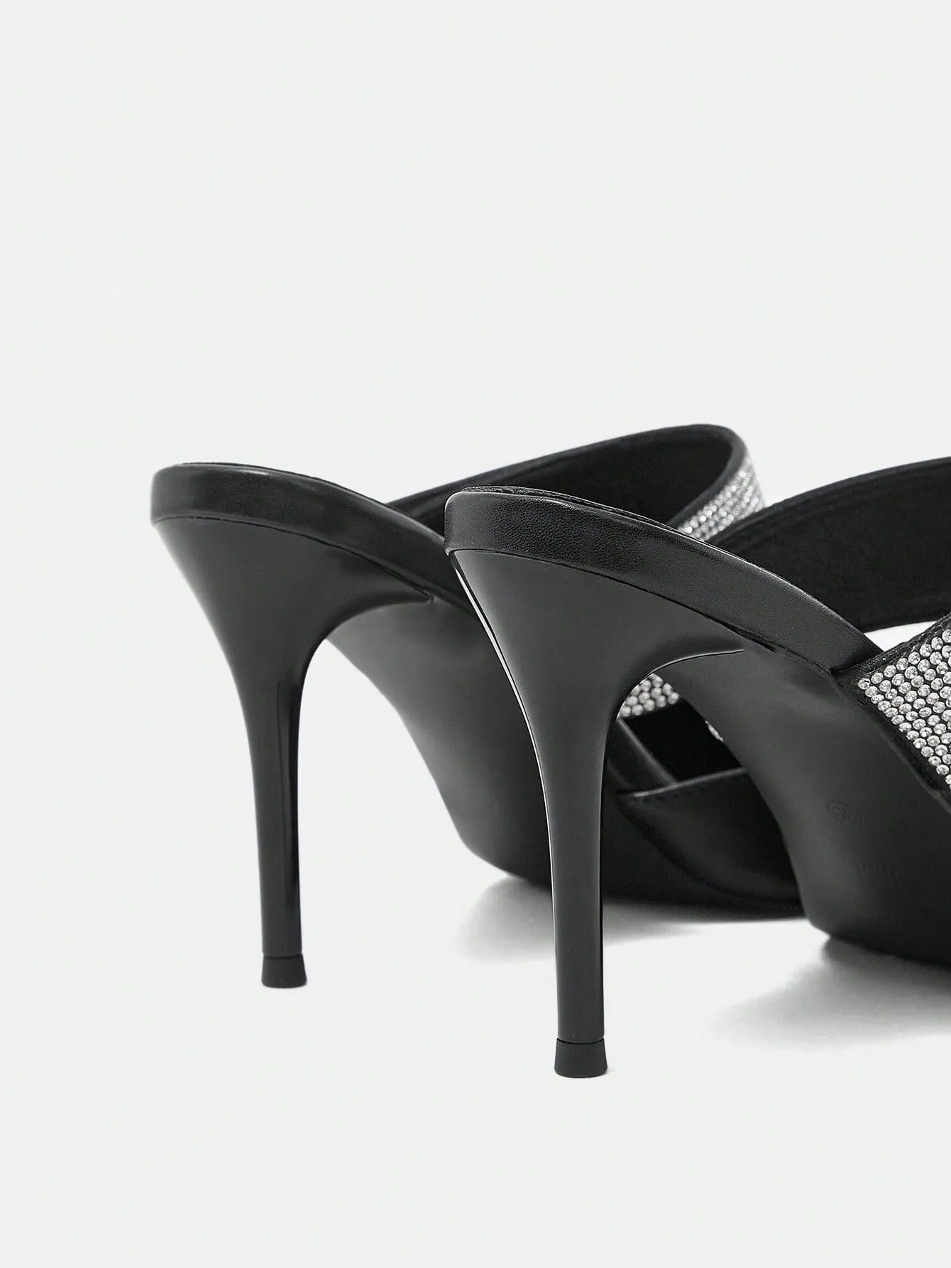 Rhinestone Decor Pointed Toe Stiletto Heels Shoes