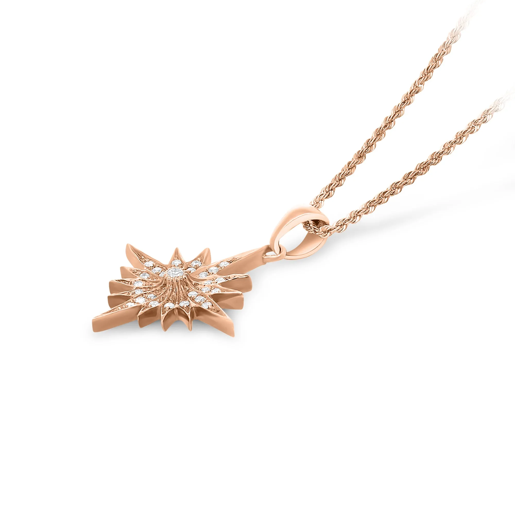 Rose Gold Star Pendant - .25 Carat