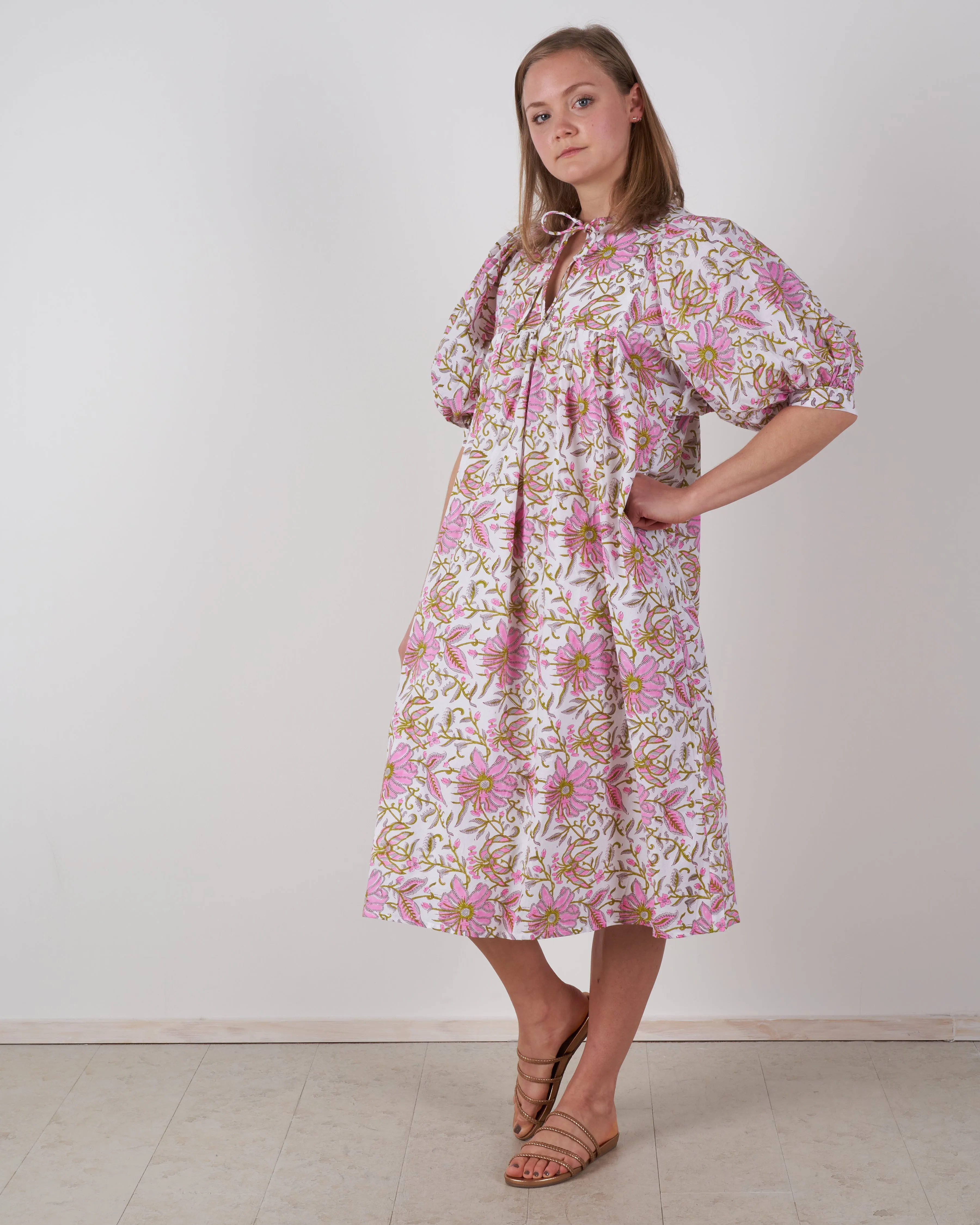 saffron dress - pink lily