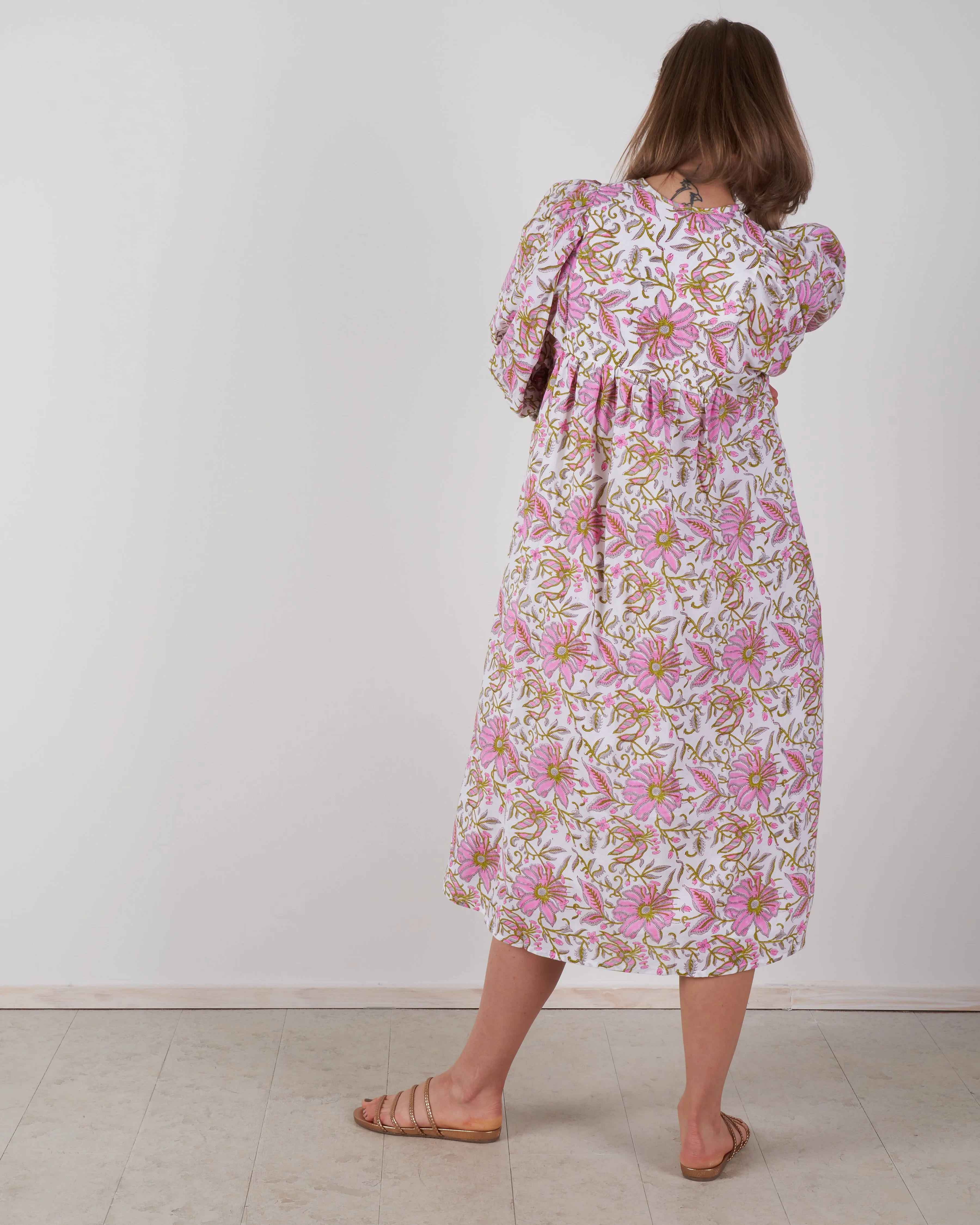 saffron dress - pink lily