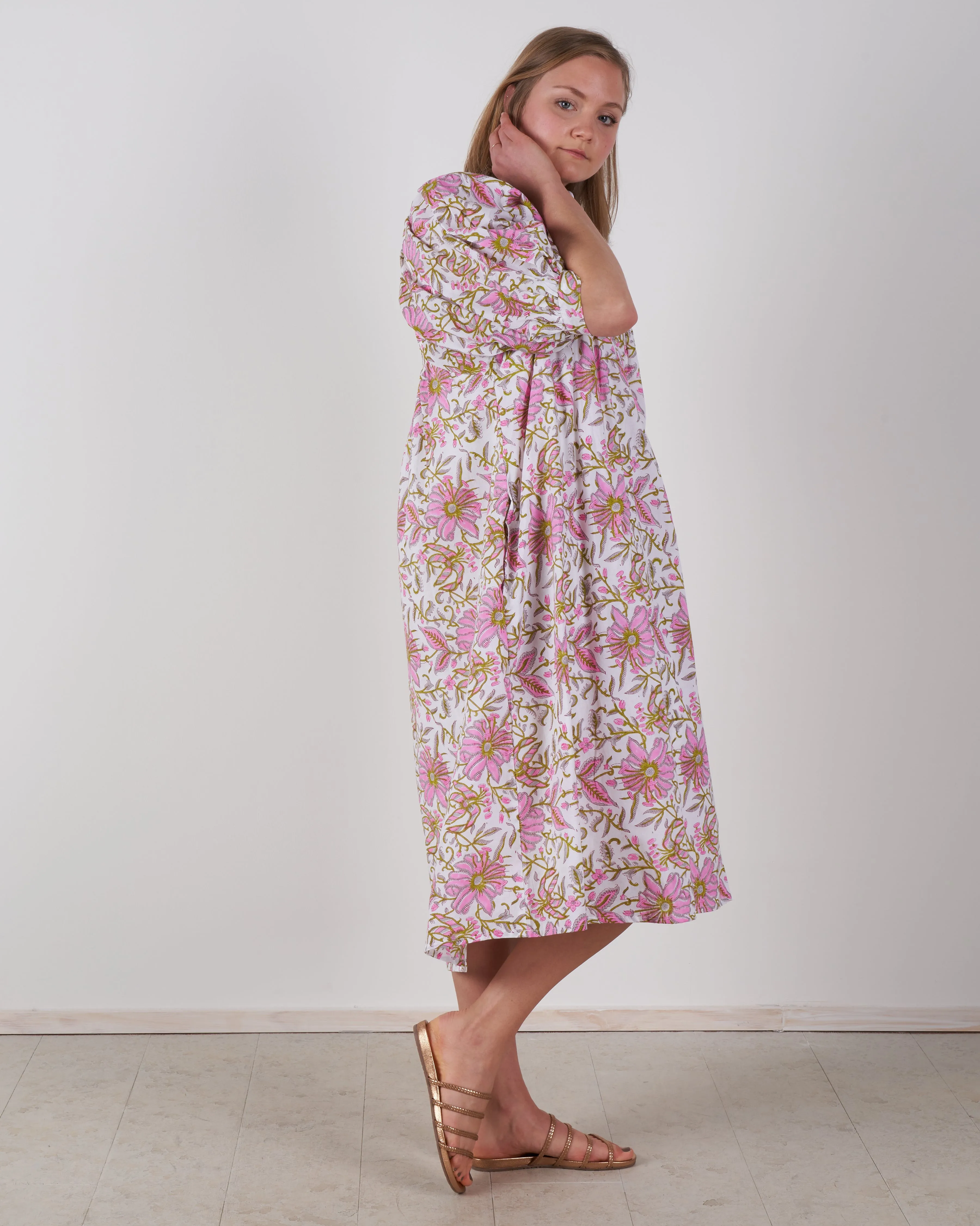 saffron dress - pink lily