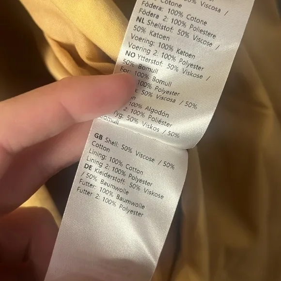 Samsøe Samsøe Lucille Trenchcoat in Curry Size XL