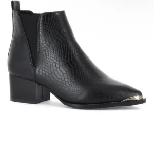 SEVEN7 Madison Python Pointed Bootie