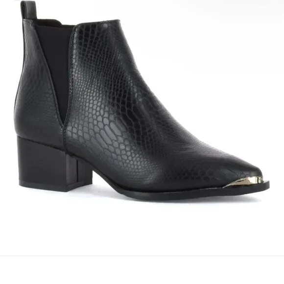 SEVEN7 Madison Python Pointed Bootie