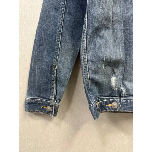 Silver Jeans Co. Selena Trucker Blue Denim Jean Jacket Small