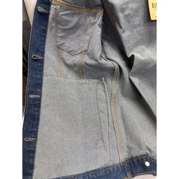 Silver Jeans Co. Selena Trucker Blue Denim Jean Jacket Small