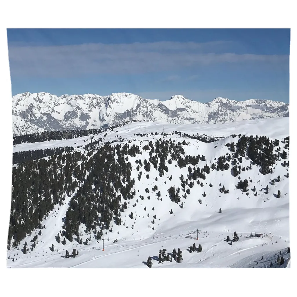 Skiing Austrian Alps - Wall Tapestry