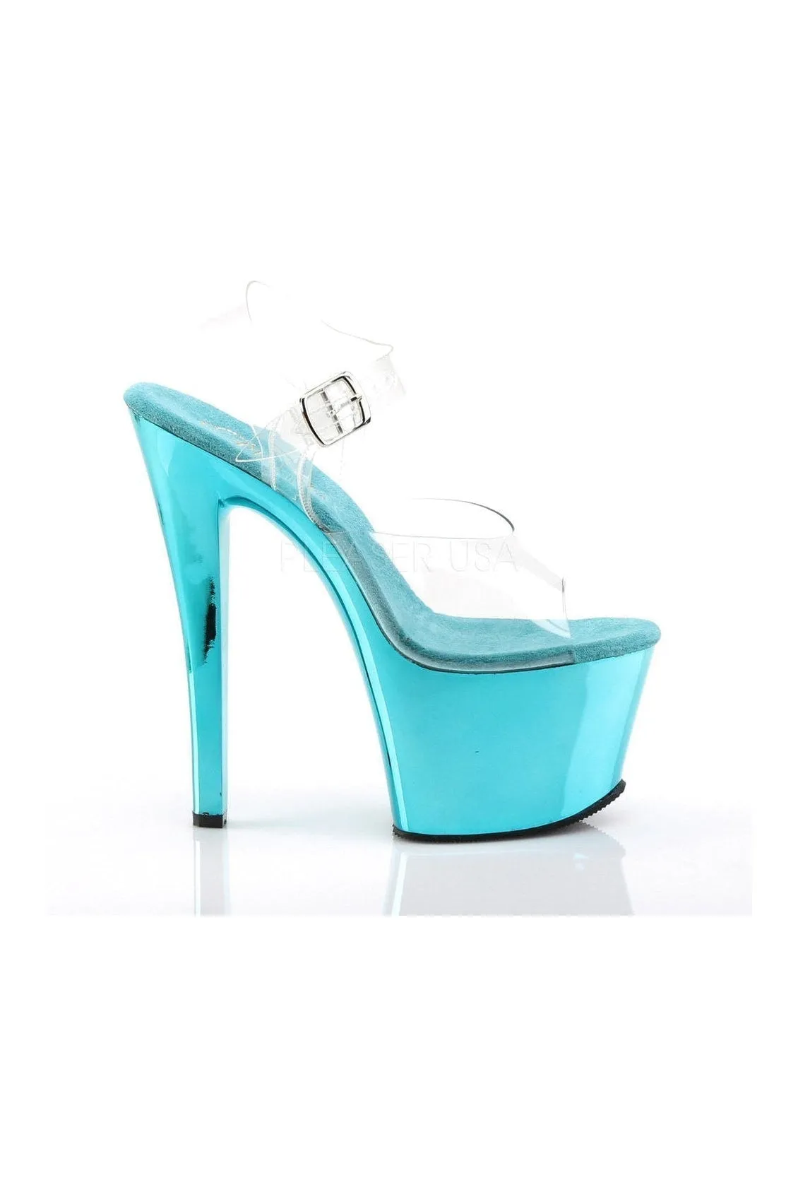 SKY-308 Platform Sandal  | Clear Vinyl