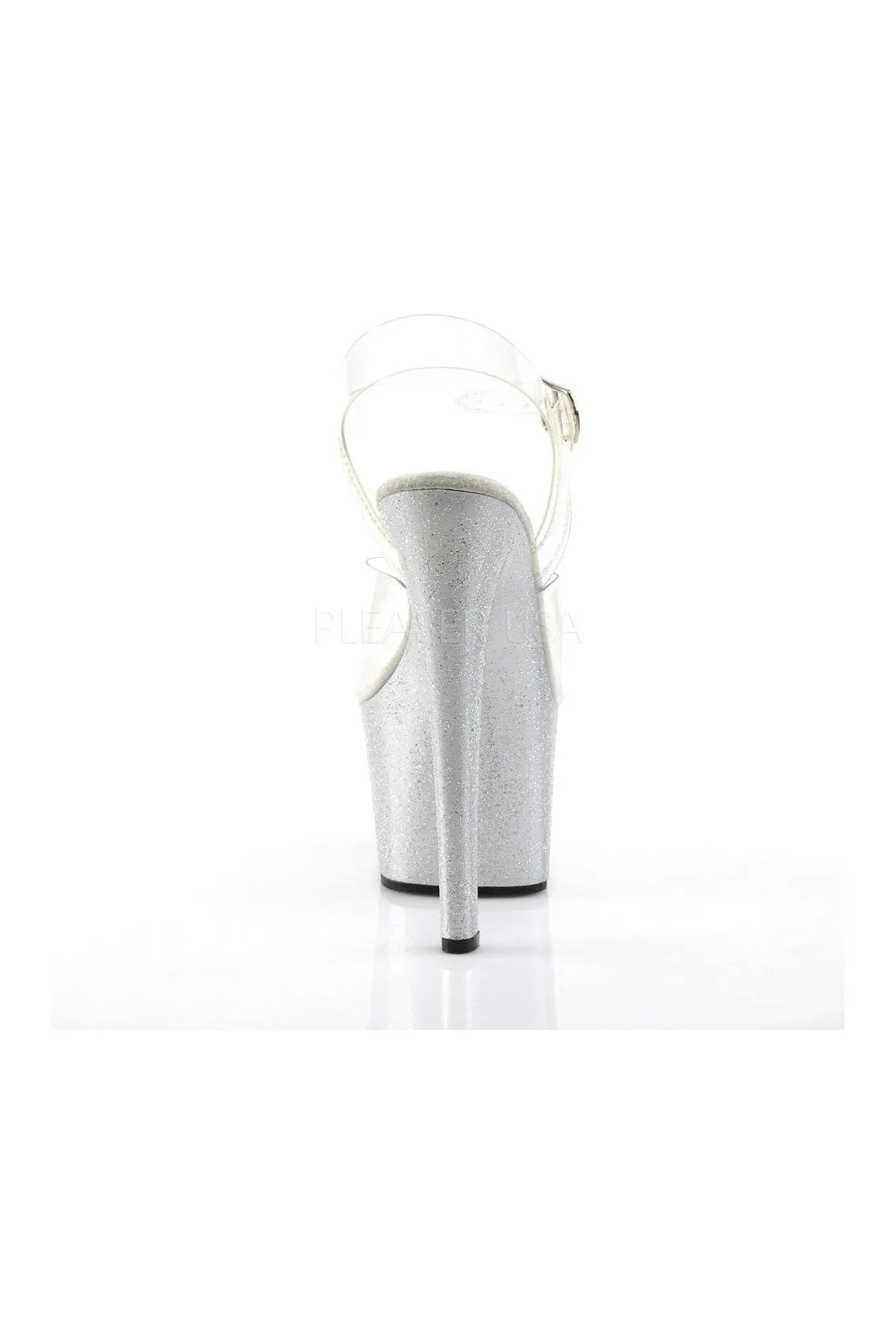SKY-308MG Platform Sandal  | Clear Vinyl