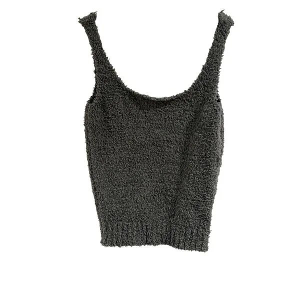 (S/M) NWT $52 SKIMS Cozy Knit Tank in Juniper Grey RARE