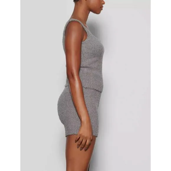 (S/M) NWT $52 SKIMS Cozy Knit Tank in Juniper Grey RARE
