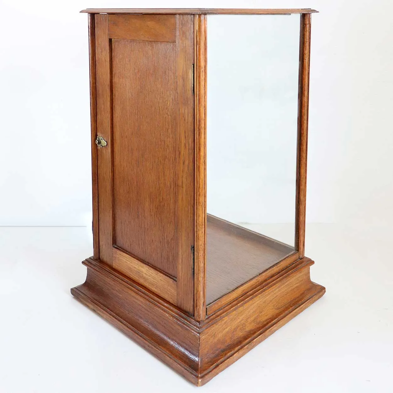 Small American Oak and Glass Table-Top Display Case