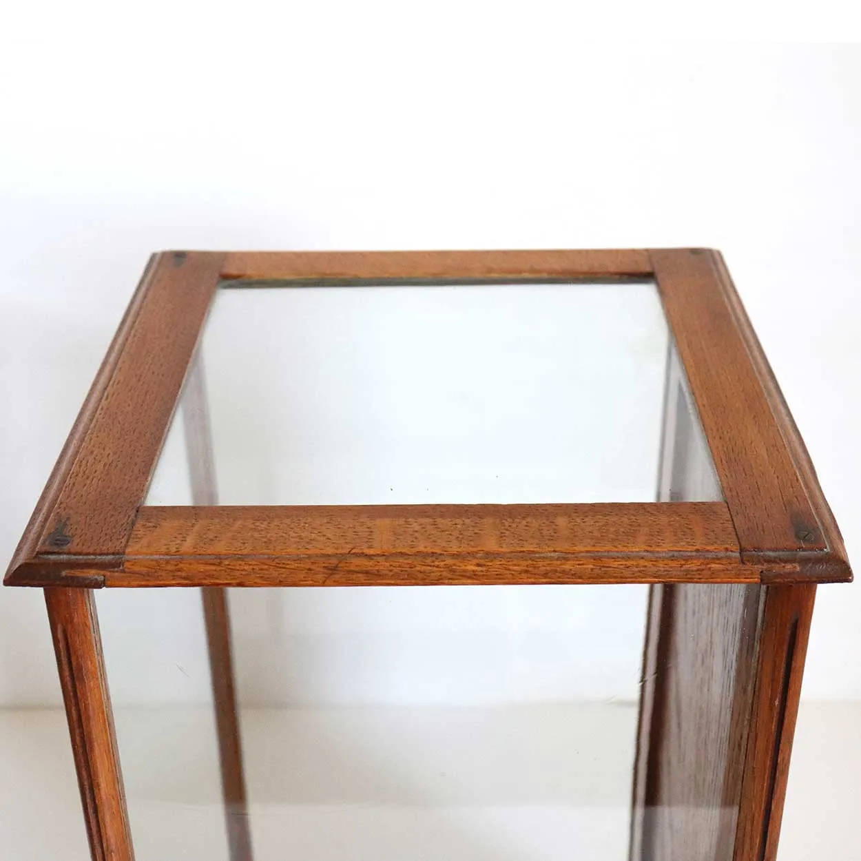 Small American Oak and Glass Table-Top Display Case