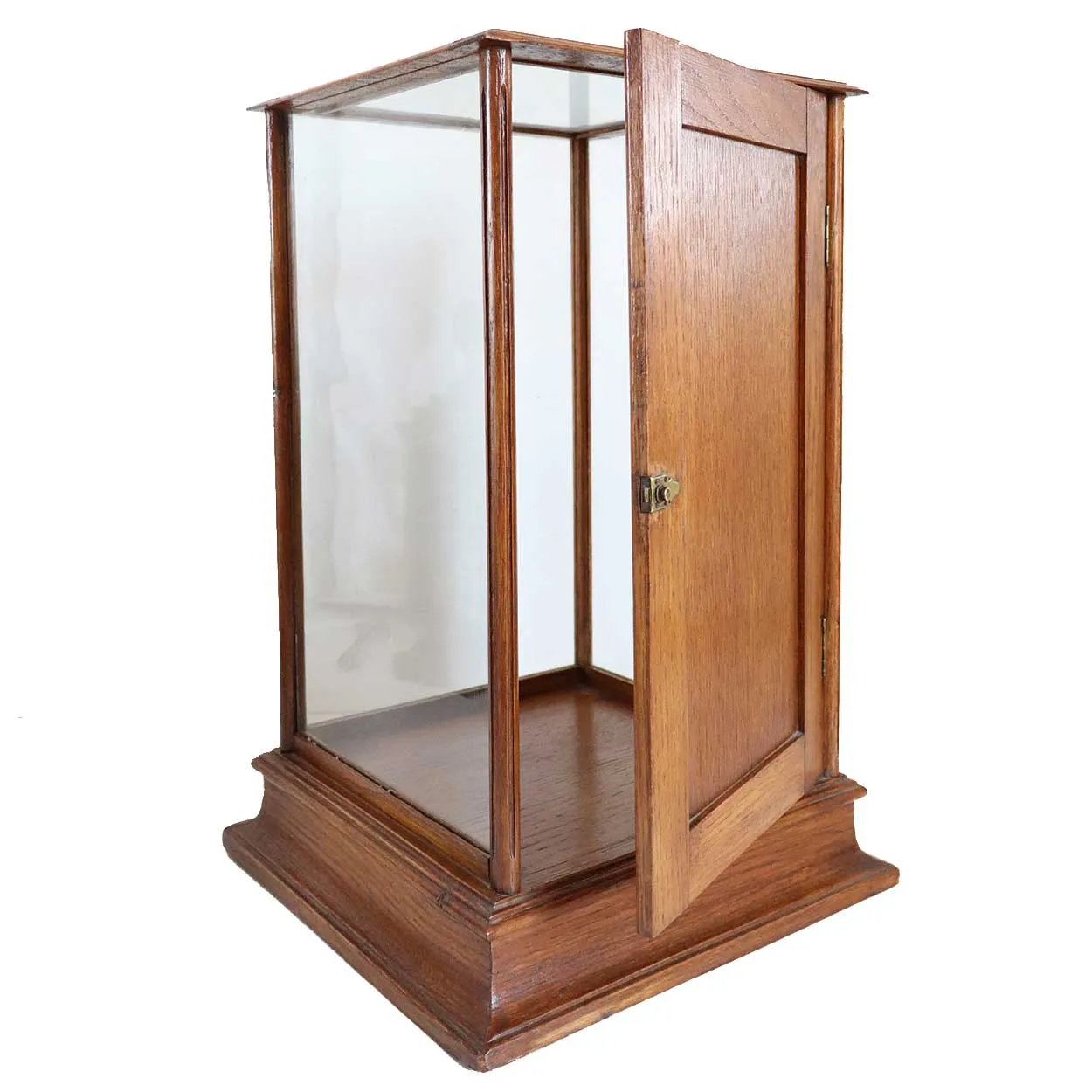 Small American Oak and Glass Table-Top Display Case