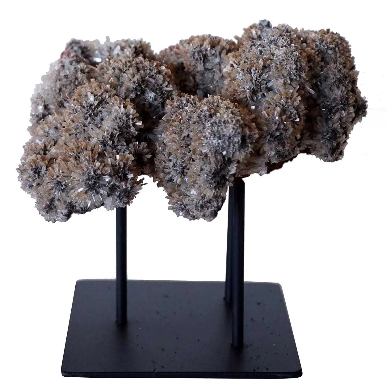 Small Crystal Rock Specimen with Custom Iron Stand