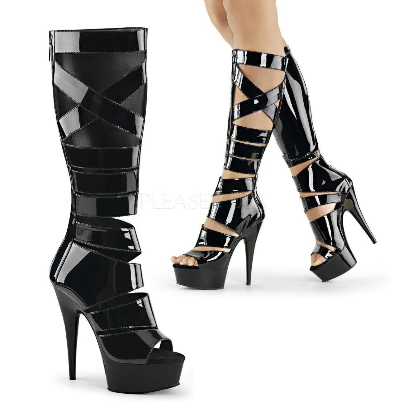 SS-Delight-600-49 Platform Boot | Black Patent