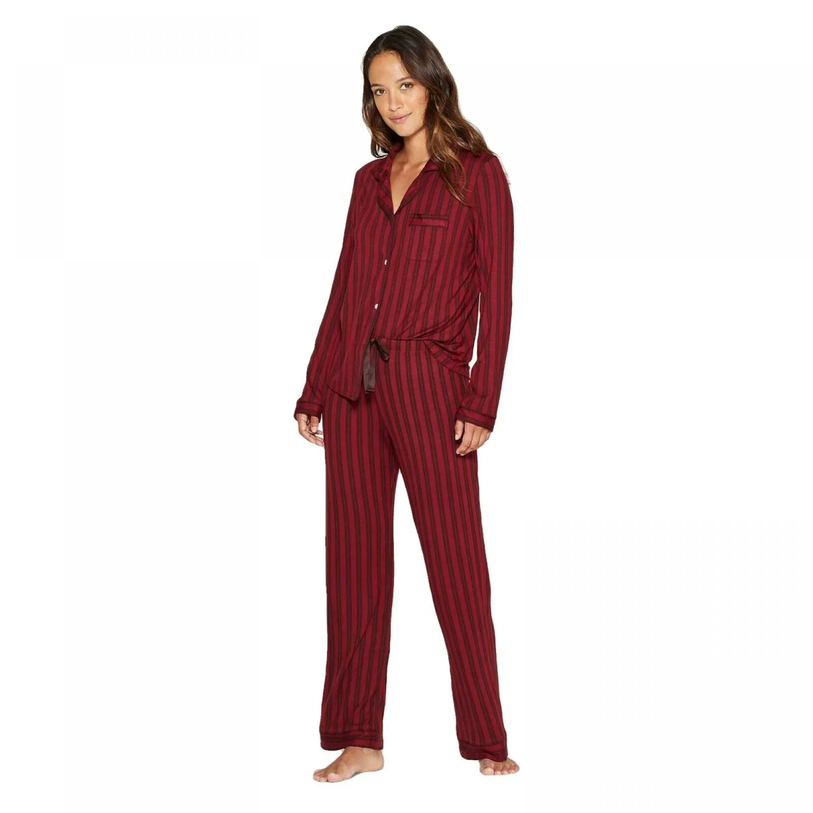 Stars Above Women's Beautifully Soft Notch Collar Pant Pajama Set