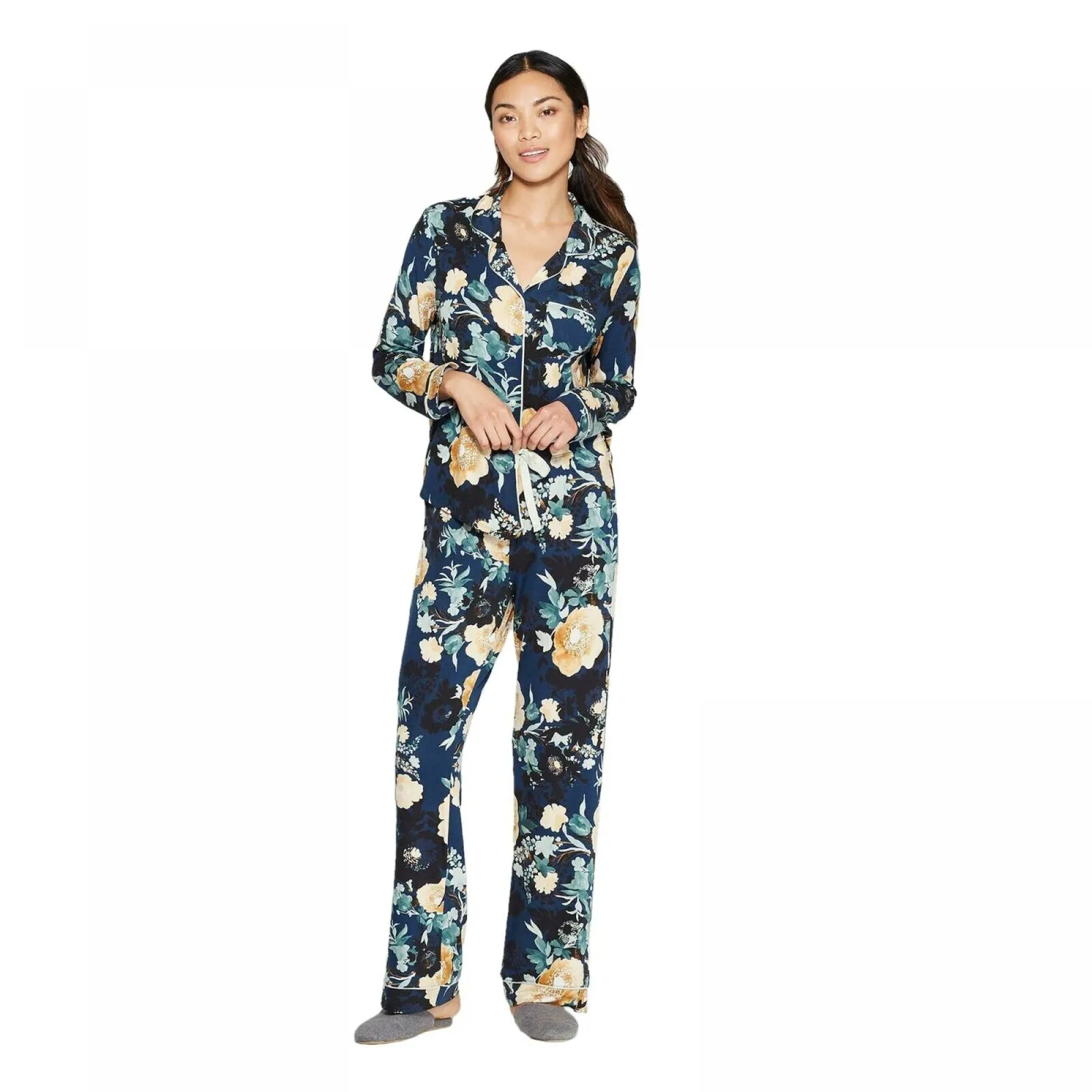 Stars Above Women's Beautifully Soft Notch Collar Pant Pajama Set
