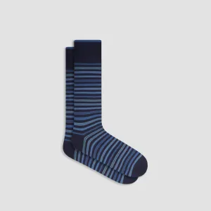 Striped Cashmere Mid-Calf Socks