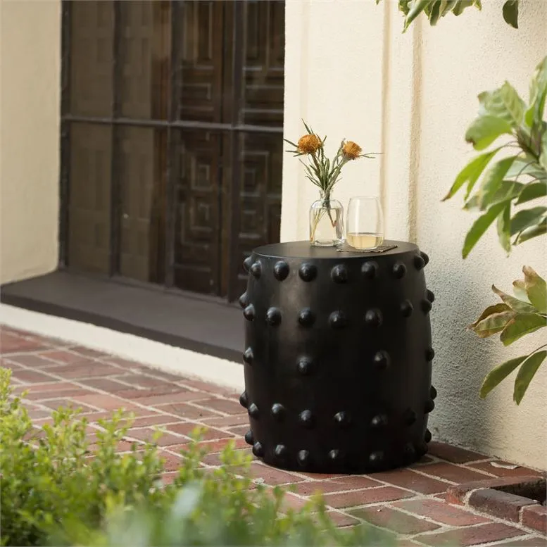 Studded Black Stool
