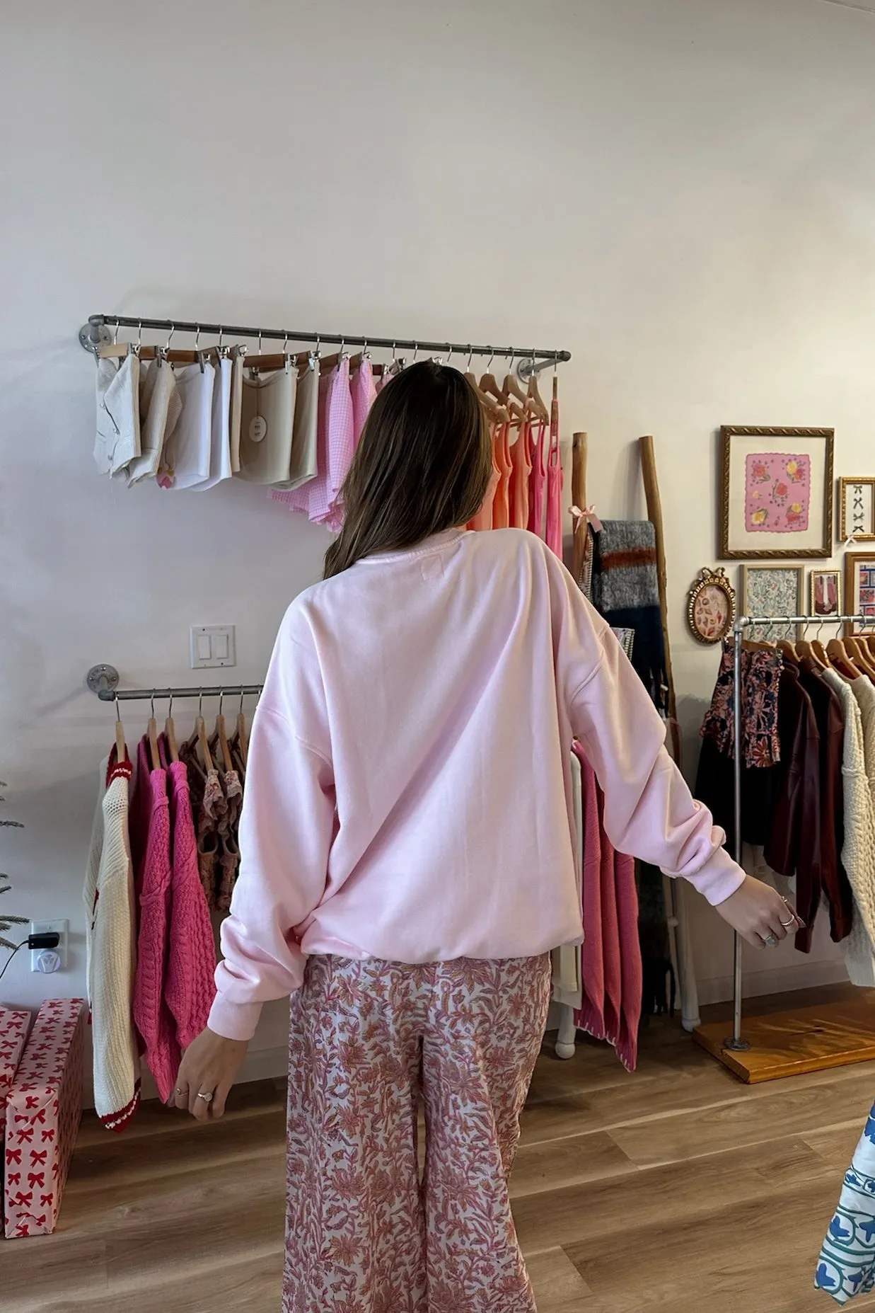 Sunkissed Striped Sweatshirt in Pink