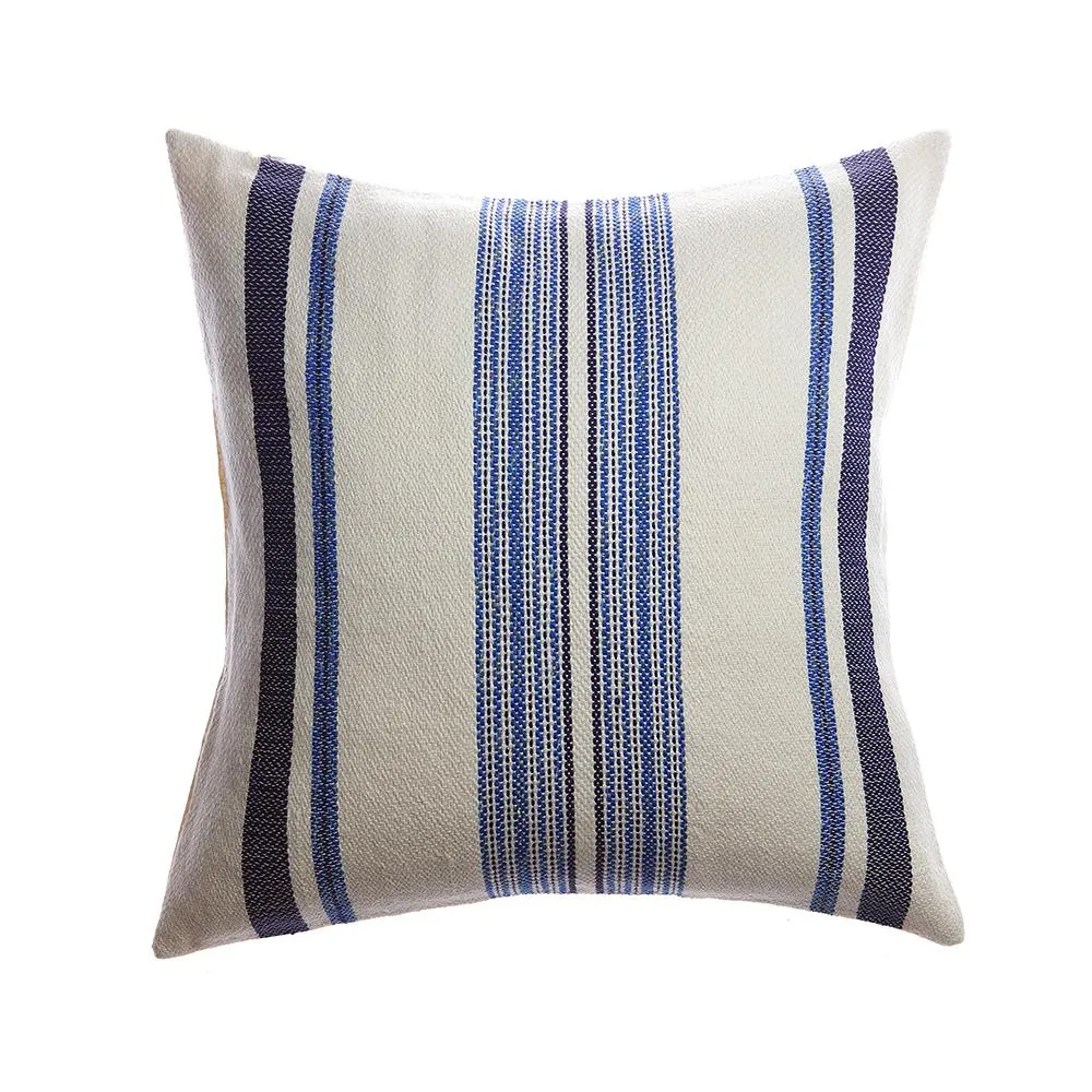 Sussie Lumbar Wool Pillow - Blue