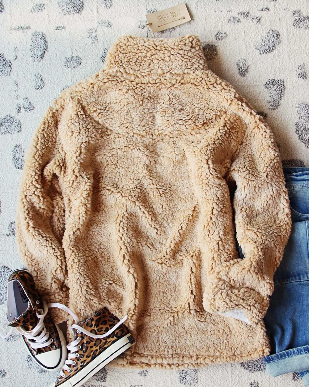 Teddy Cozy Pullover in Sand