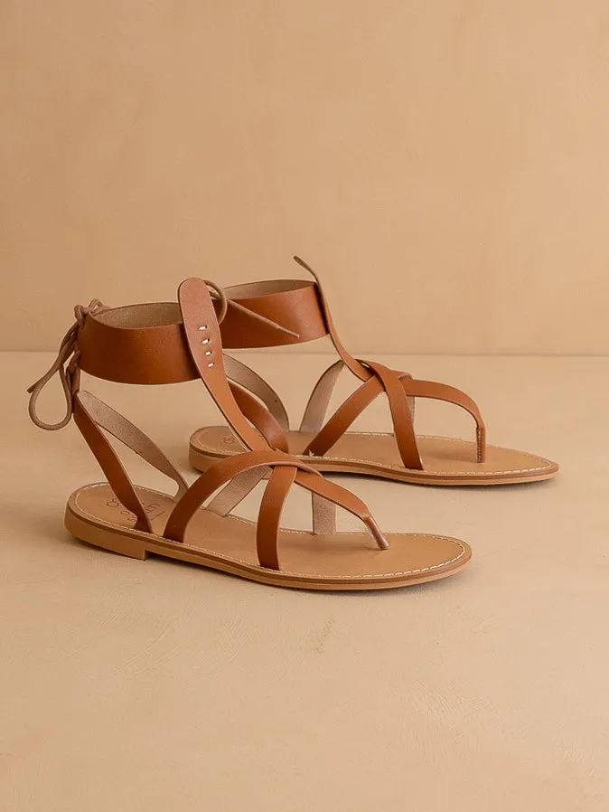 The Blaze | Brown Lace-Up Sandal