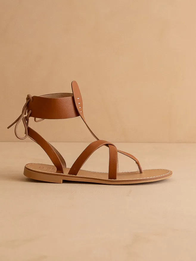 The Blaze | Brown Lace-Up Sandal