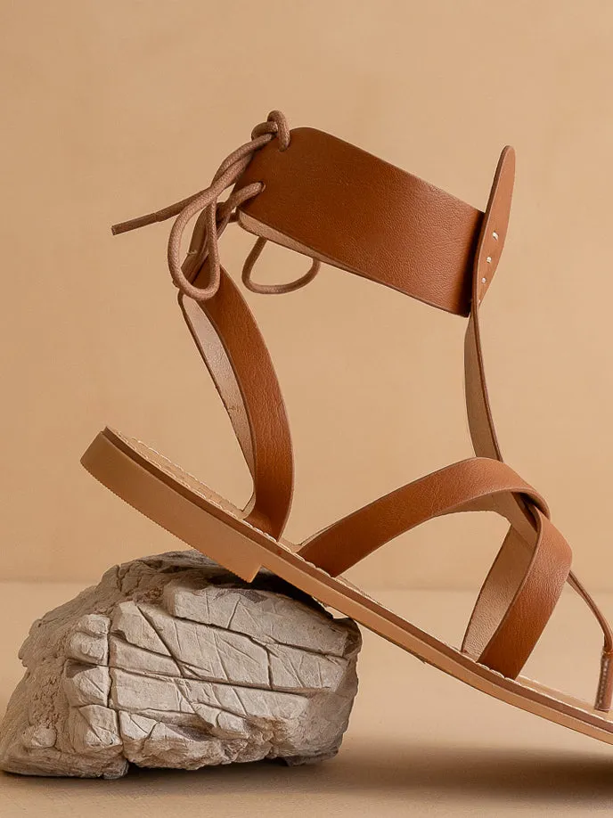 The Blaze | Brown Lace-Up Sandal