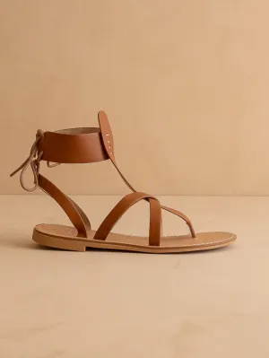 The Blaze | Brown Lace-Up Sandal