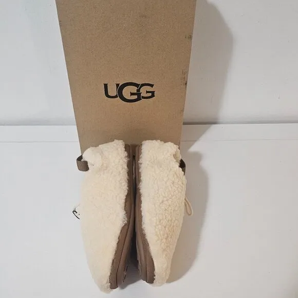 UGG Kids' Faux Slipper - (Natural / Chestnut) - Size 4 - 1143792