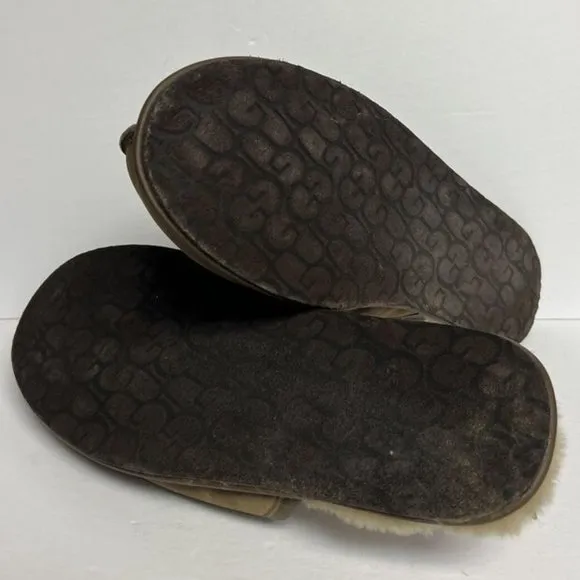 UGG Men's Scuff Slippers Brown Leather, Size 17 M