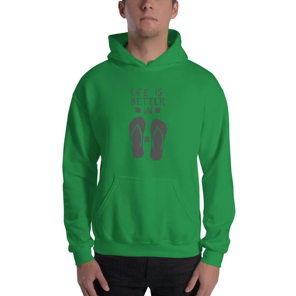 Unisex Hooded Sweatshirt - Flip-Flop through Life