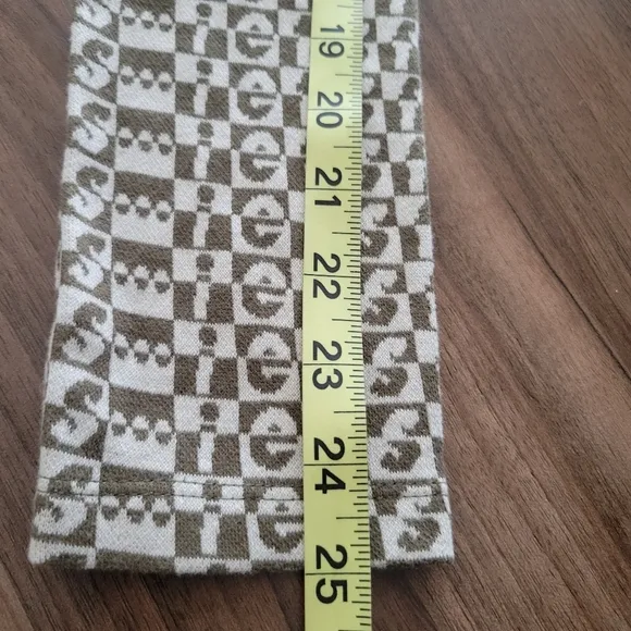 Urban Outfitters iets frans Retro Olive Cream Patterned Mini Dress Size M
