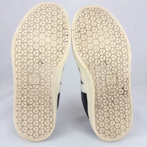 Veja Campo Leather Black White Sneakers Womens 7
