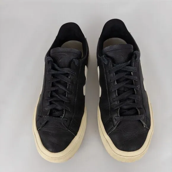 Veja Campo Leather Black White Sneakers Womens 7
