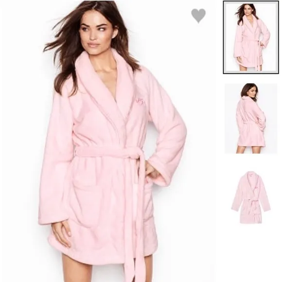 Victoria Secret Cozy Plush Short Robe M/L