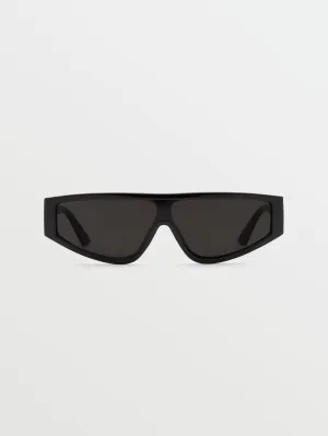 Vinyl Glaze Gloss Black Sonnenbrille (Gray Lens) - BLACK