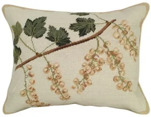White Currants Decorative Pillow